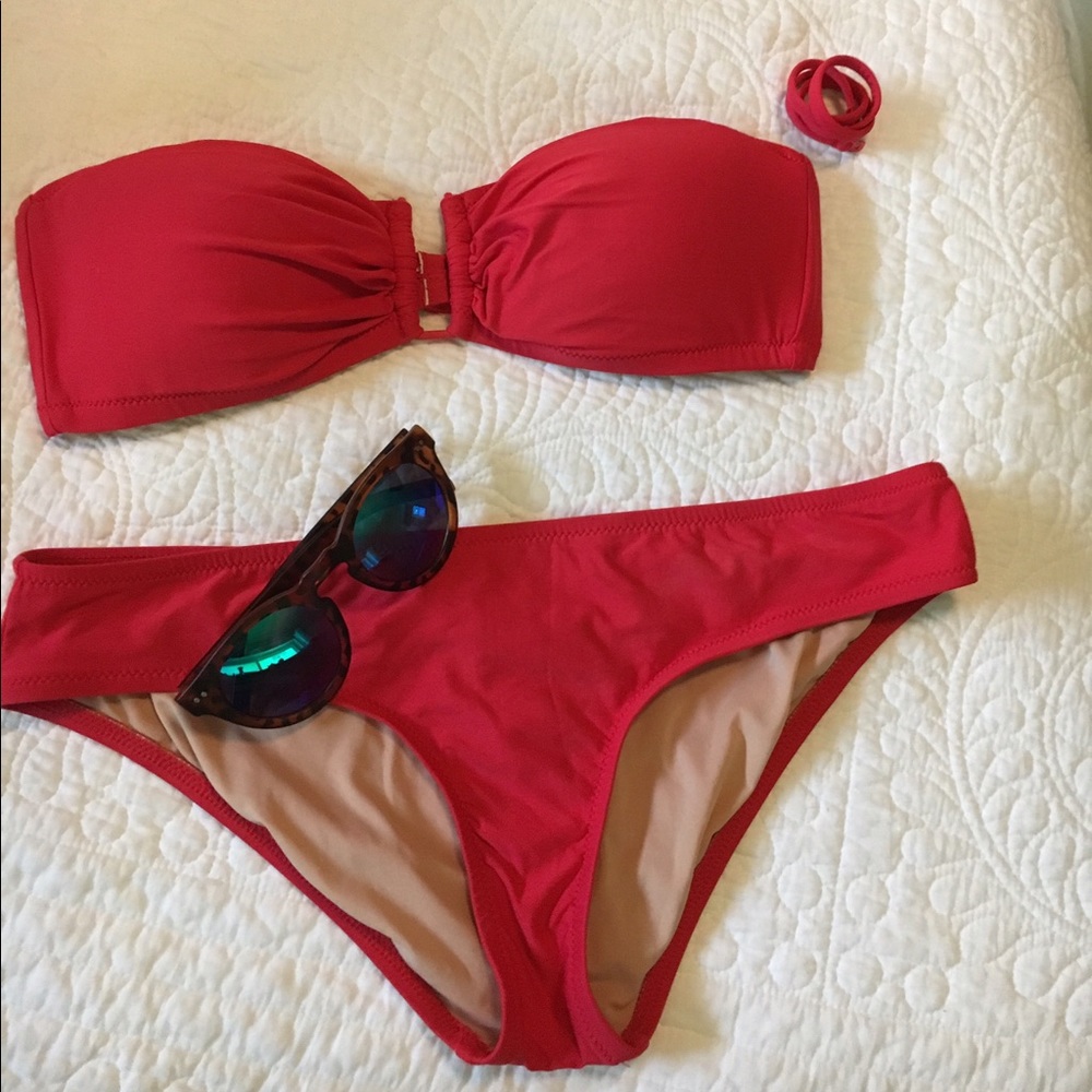🌴JCrew poppy red bikini🌴