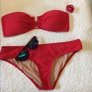 🌴JCrew poppy red bikini🌴