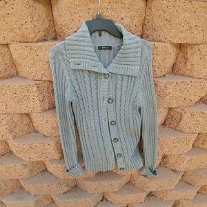 Grey button up sweater