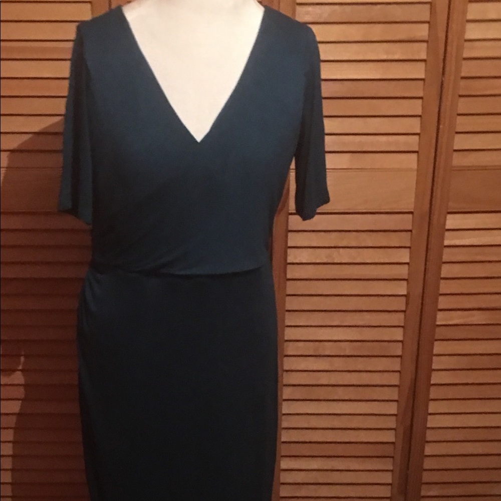 ANN TAYLOR LOFT TEAL BLUE DRESS