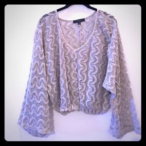 Mesh tan long sleeve sanctuary shirt