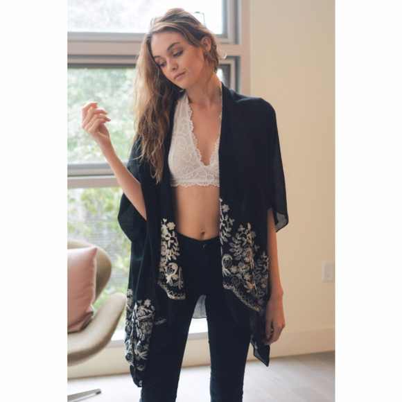 πLAST 1 π Embroidered Festival Bohemian Kimono - Picture 3 of 5