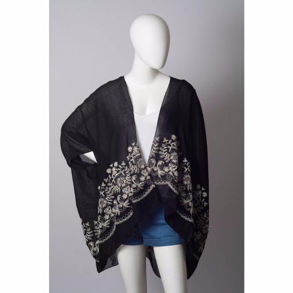 πLAST 1 π Embroidered Festival Bohemian Kimono - Picture 4 of 5