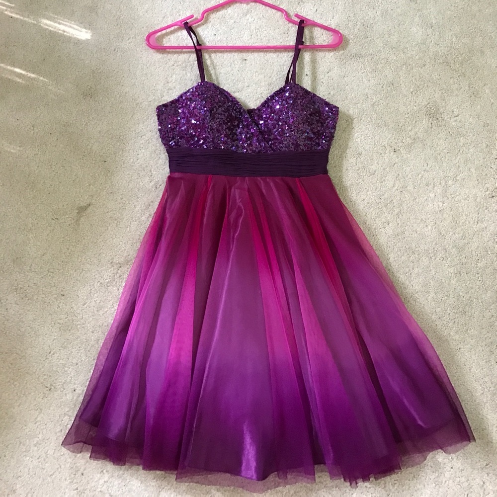 Purple ombré Scala gown with sequins - size 6