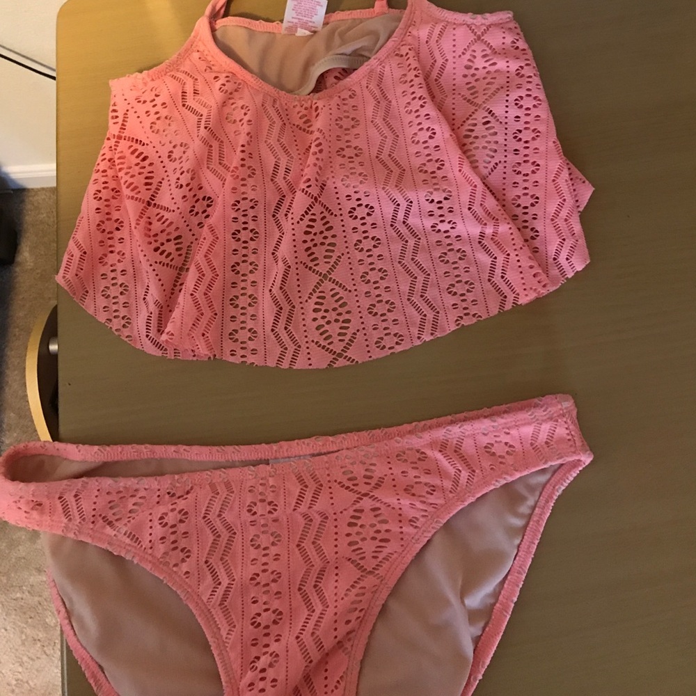 Coral bathing suit