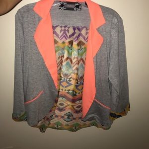 Printed women's business blazer