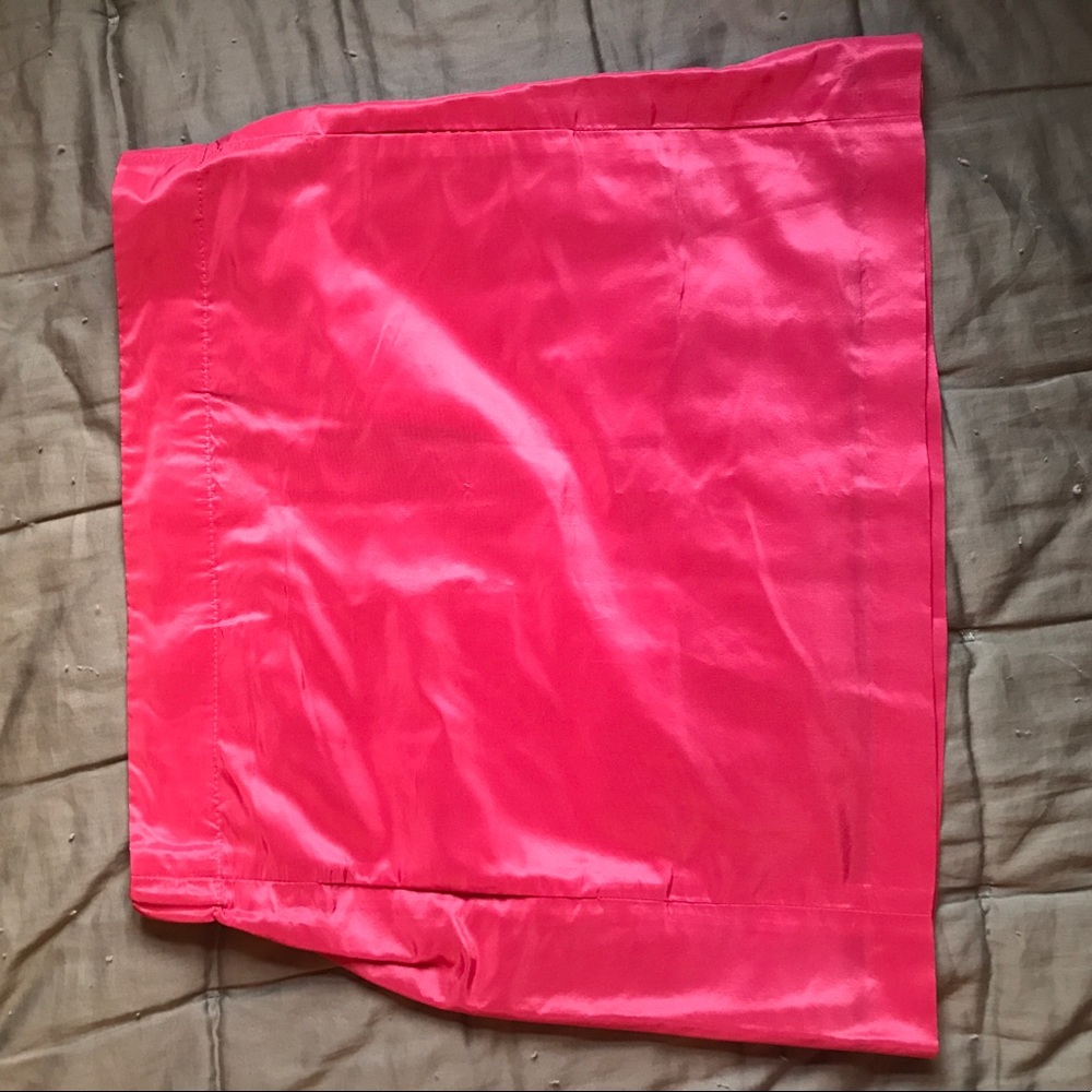 Never worn J. Crew 100% silk hot pink miniskirt