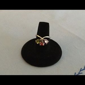 Amethyst and red Garnet ring