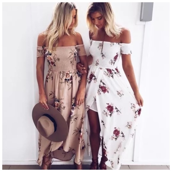 Floral Smocked Summer Beach Dress DA26 - Picture 4 of 4