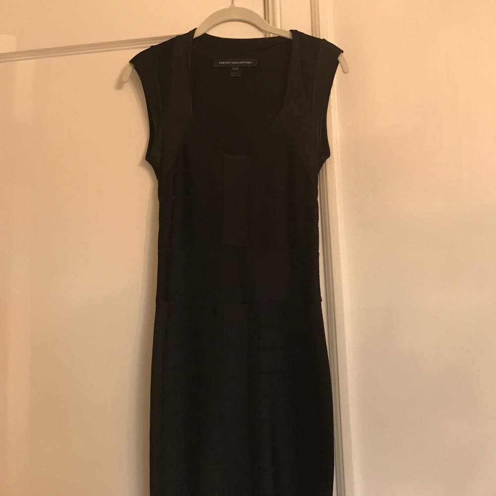 French connection black bandage dress