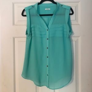 Turquoise Summer Sleeveless Top