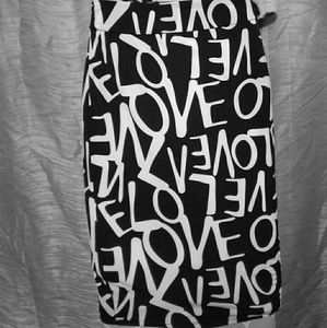 Knee length Love skirt