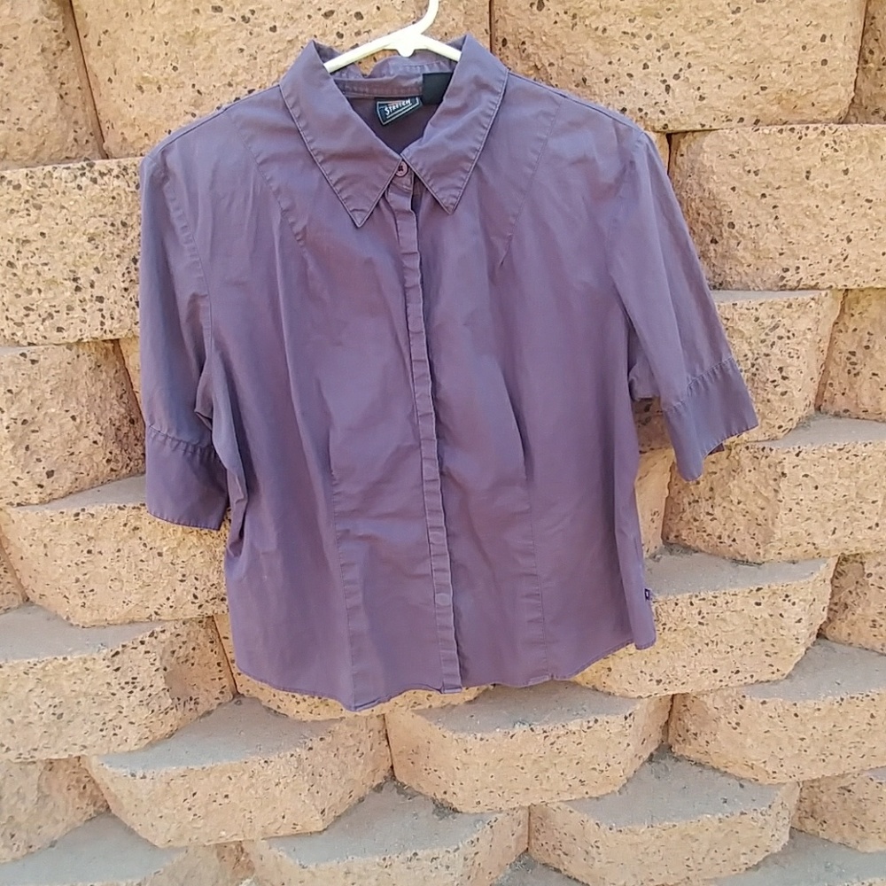 Purple button up shirt