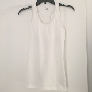 White racerback athletic tank