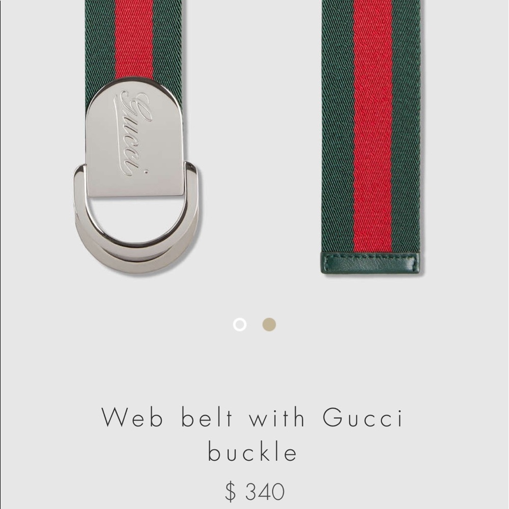 Gucci men's web belt