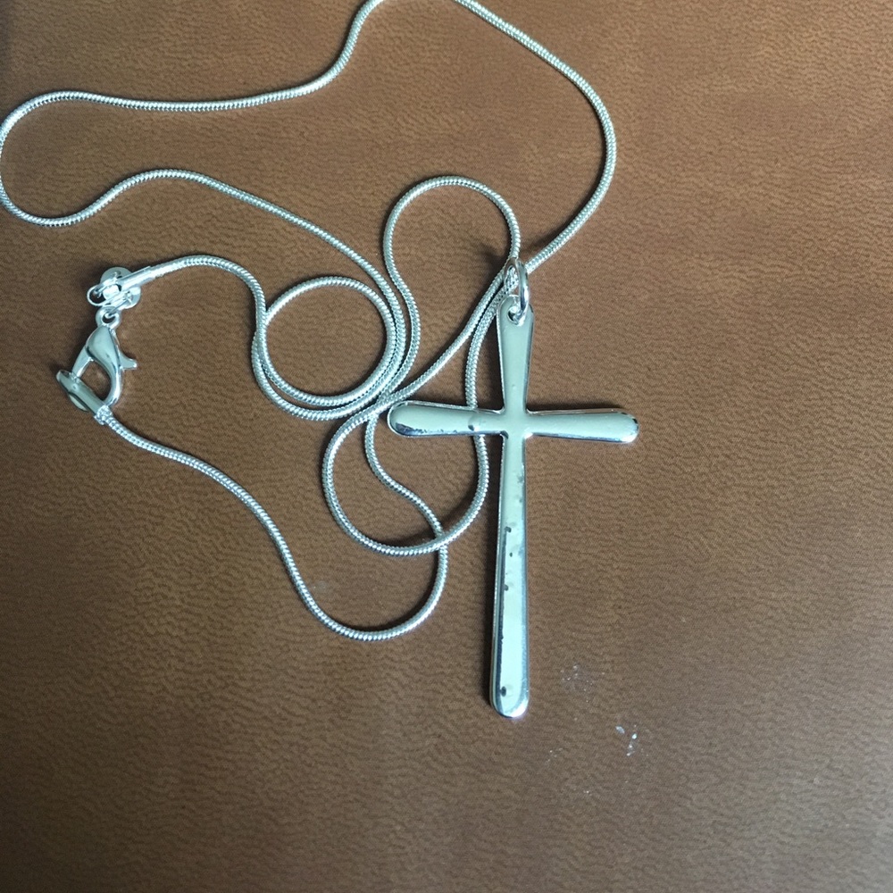 Sterling silver cross necklace