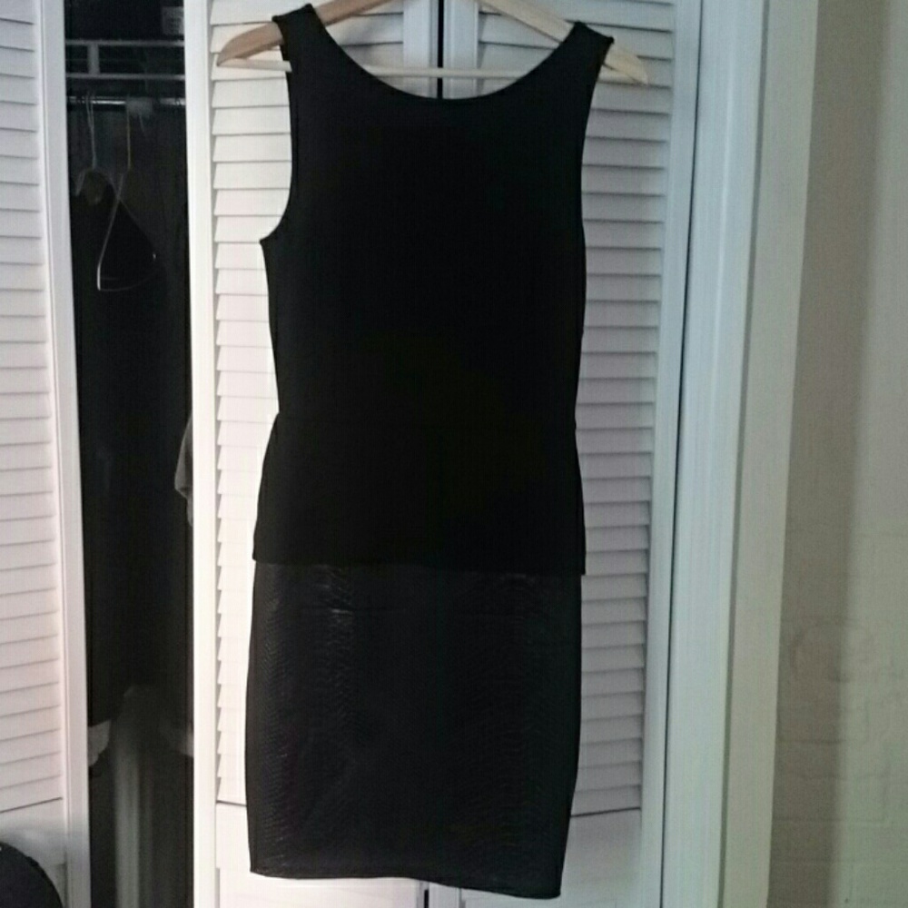 Bailey44 Faux Leather Python-Embossed Mini Dress - image 3