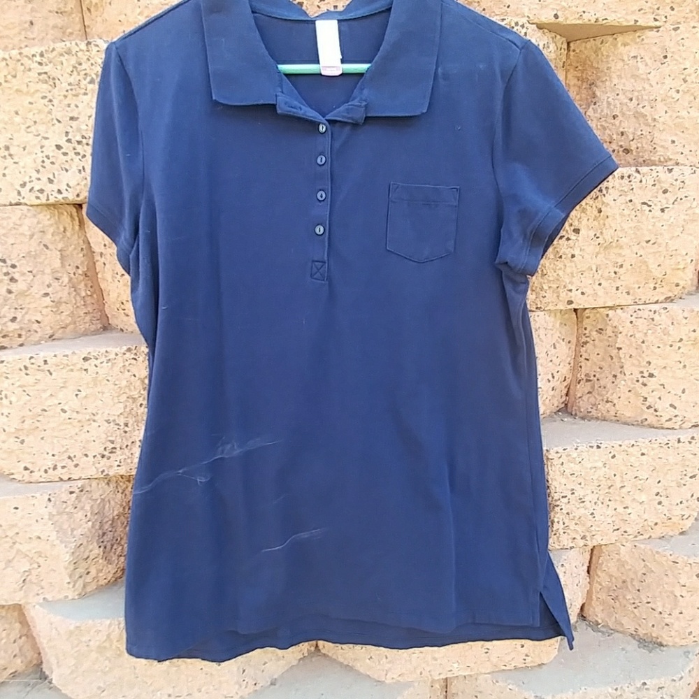 Dark blue button shirt