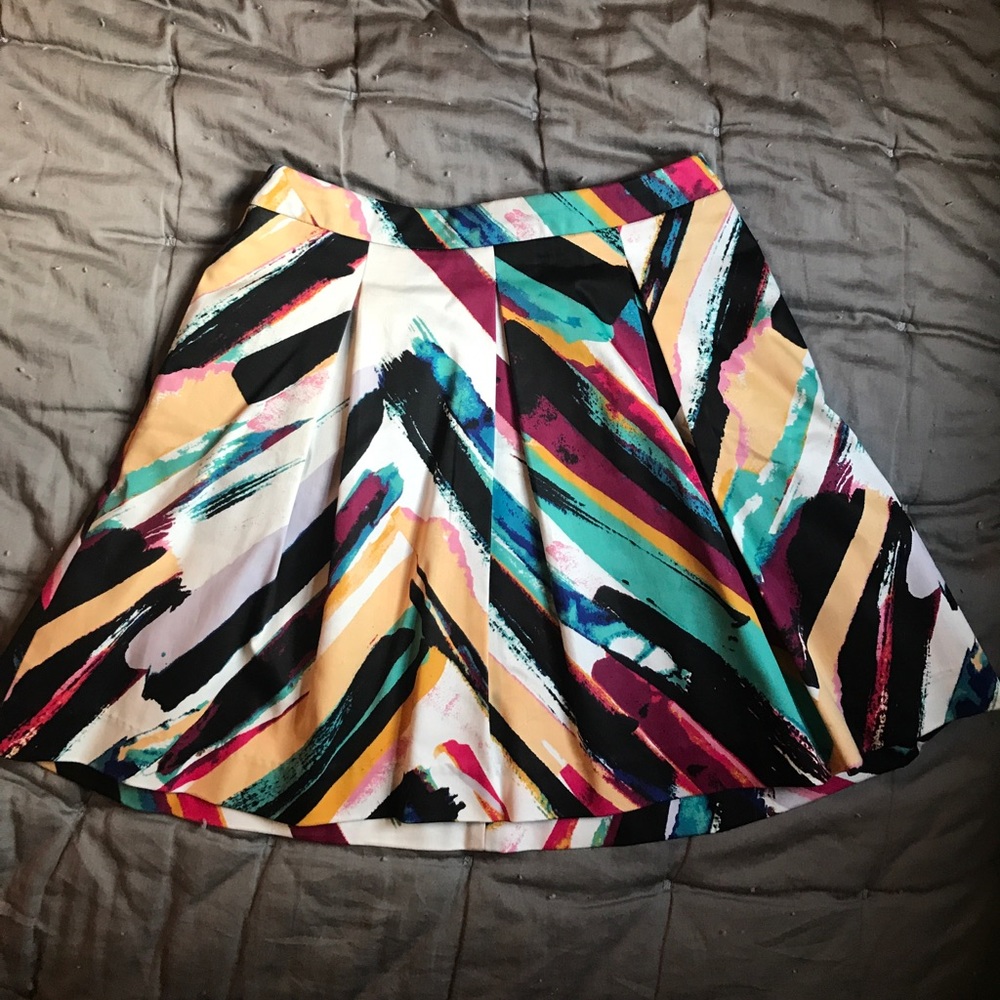NWT H&M pleated multi colored mini skirt 4
