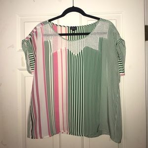 Summer Pink and Green Top