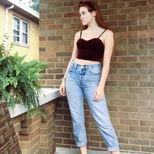 GORGEOUS red velvet crop top