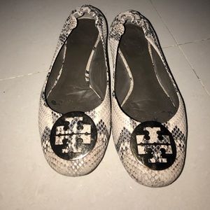 Snakeskin Tory Burch ballet flats