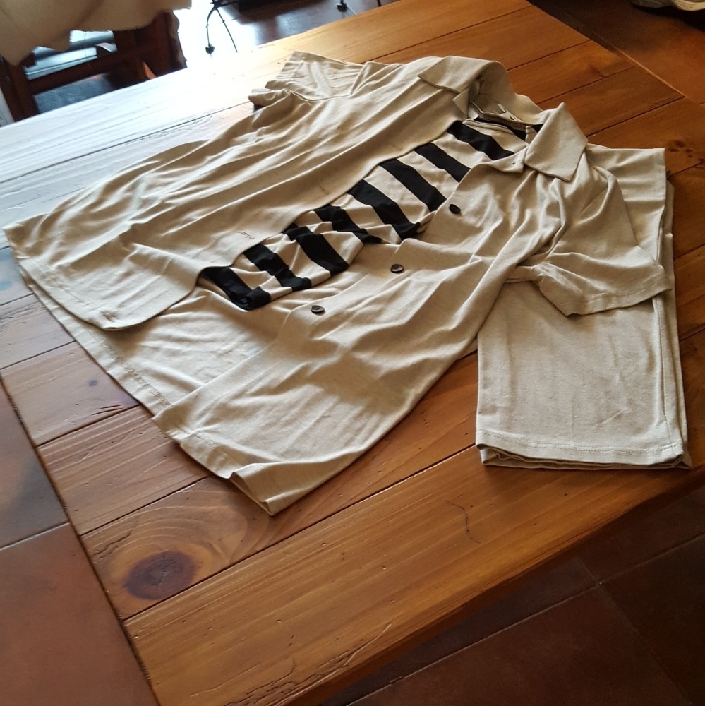 Short sleeve 3 piece pant suit