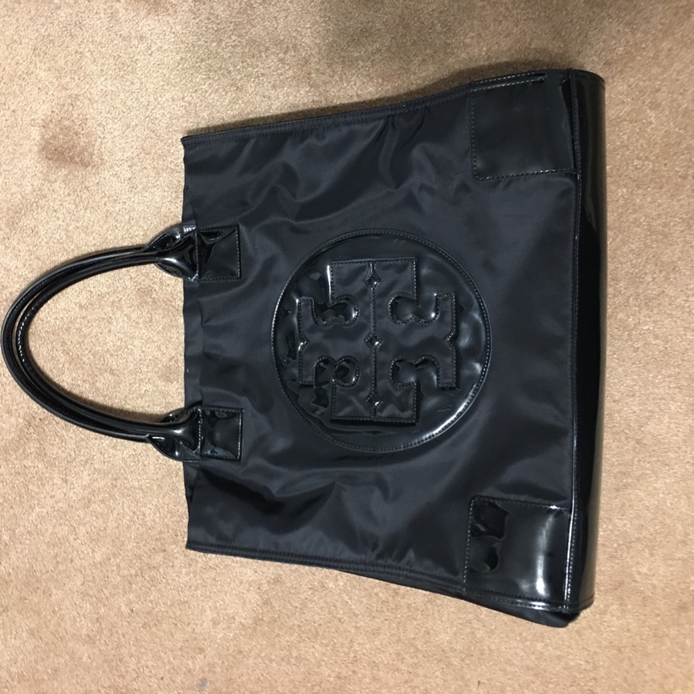 Tory Burch Large Ella' Nylon Tote- Black
