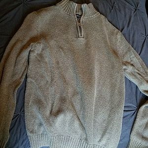 Gray zip up sweater