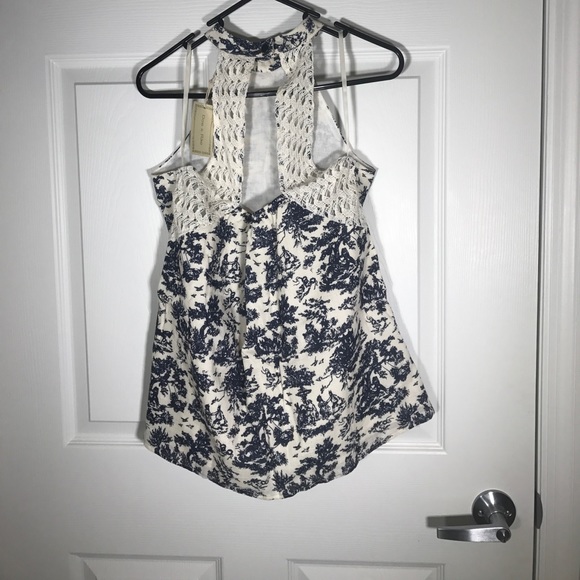 Blue and tan babydoll halter - Picture 2 of 3