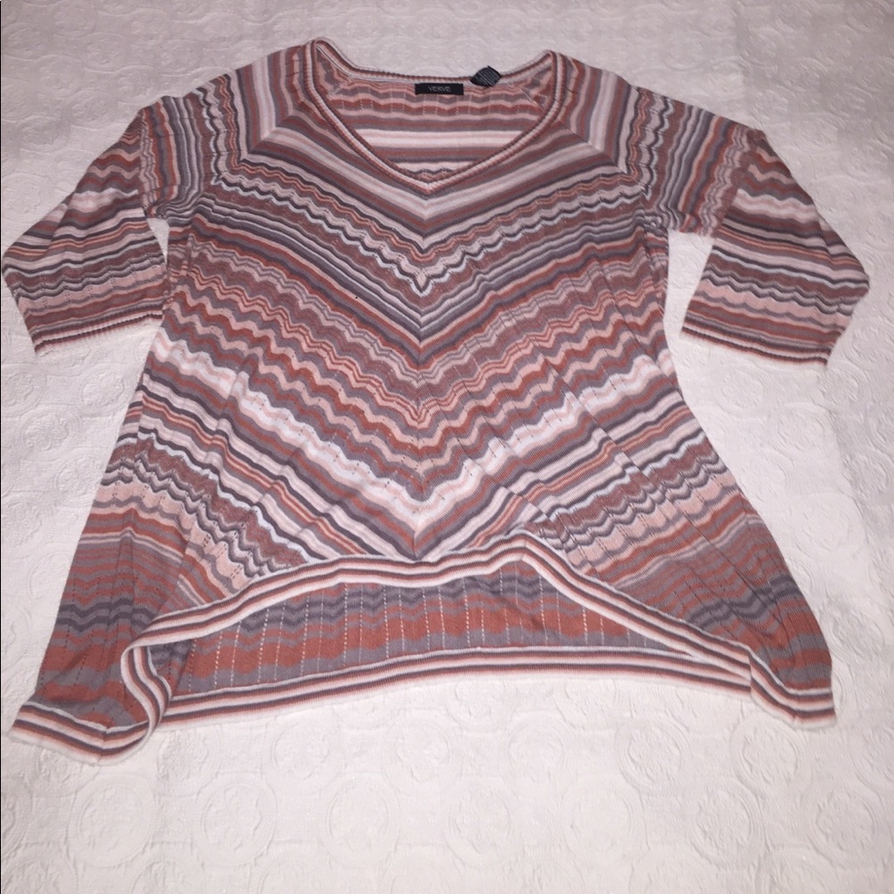 Verve Chevron Pattern Sweater