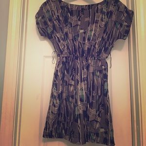 Green, white, black dress with belt!