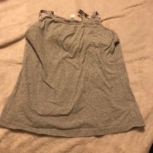 Grey maternity/nursing tank