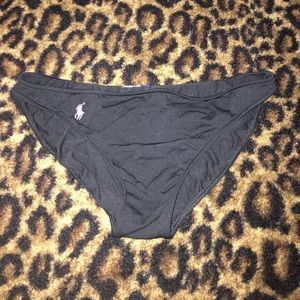 Ralph Lauren black bikini bottoms with pink emblem