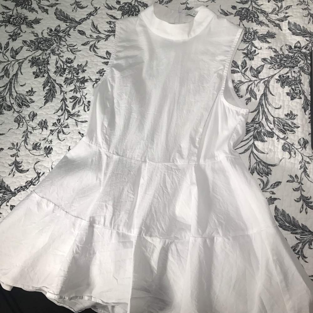 White high collar blouse