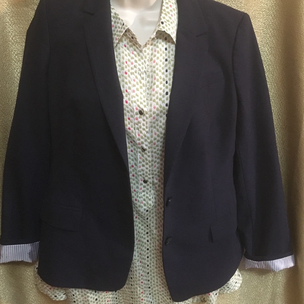 Banana republic navy blazer wool/spandex