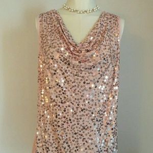 Apt. 9 Rose Gold sequin top