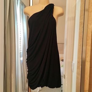 Cut25 by Yigal Azrouël Navy Ruched Dress Sz2  $360