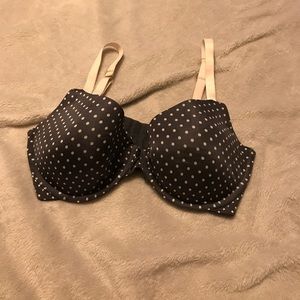 Grey polka dot nursing bra