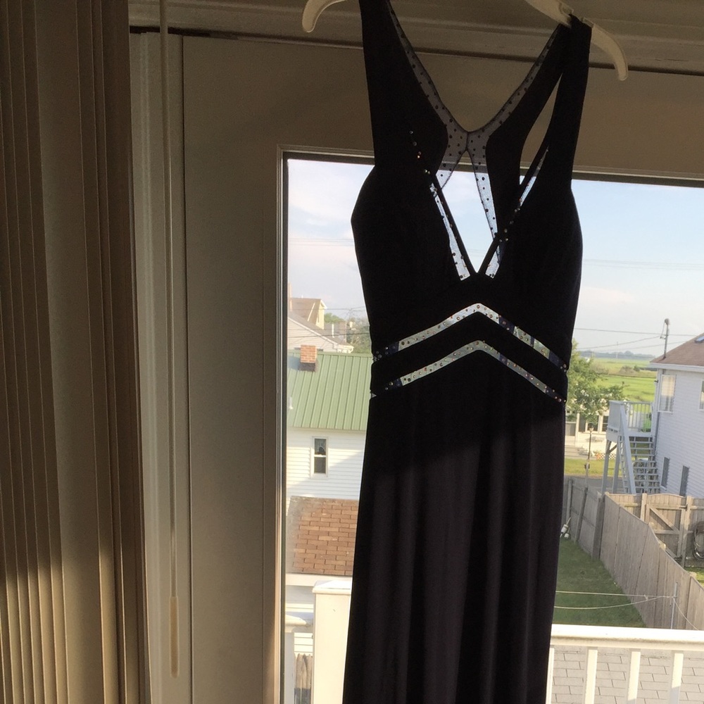 Navy blue prom dress