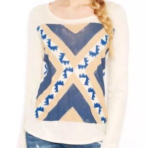 Lucky Brand Long Sleeve Scoop Neck Graphic Tee