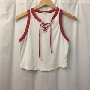 Brandy Melville lace up tank top OSFA
