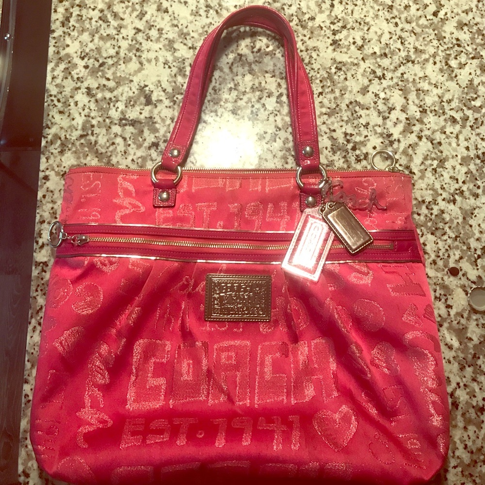 Pink coach bag