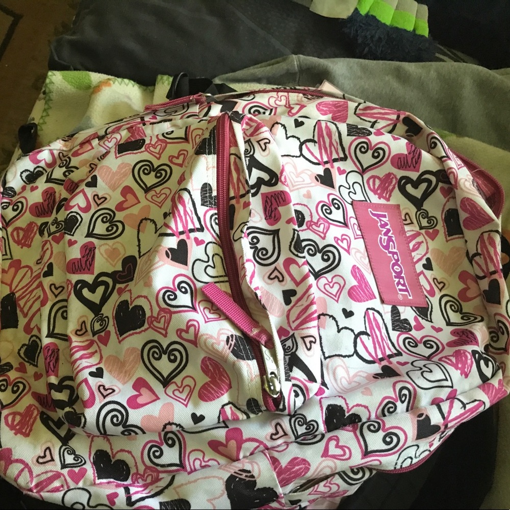 Pink Jansport Heart Backpack