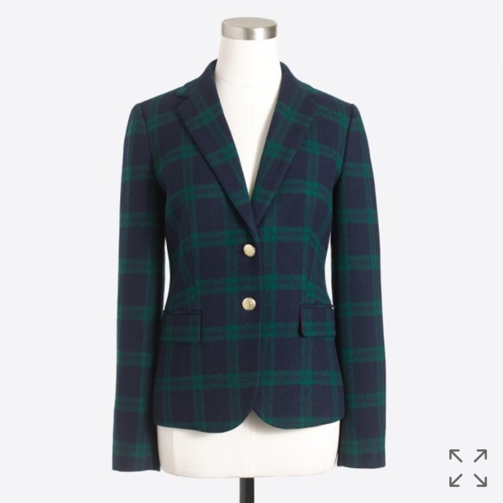 J Crew plaid schoolboy blazer