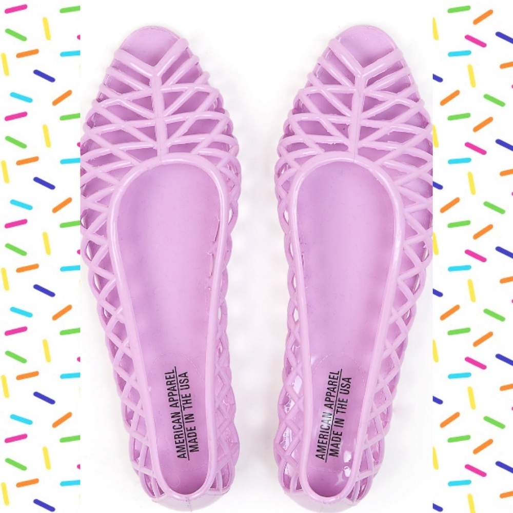 AA Lilac Peep Toe Flats