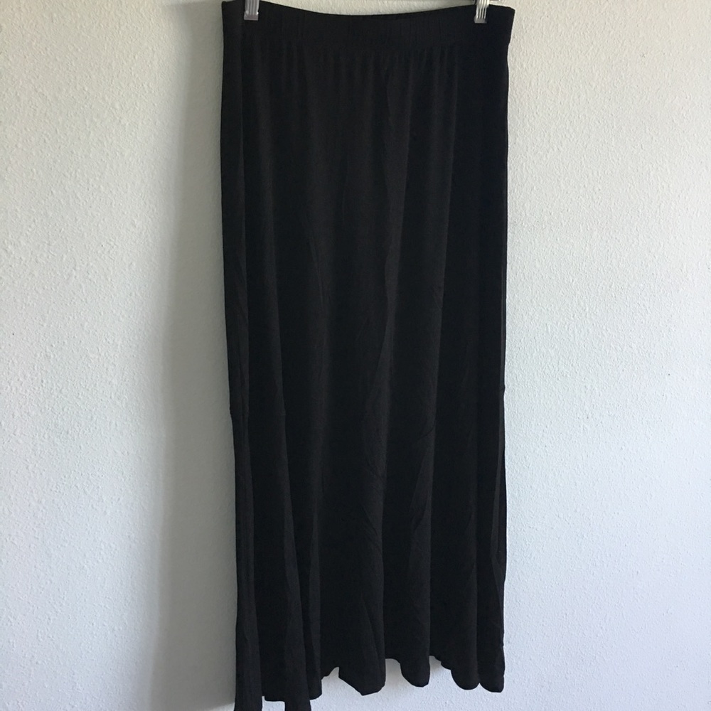 Women's long black jersey Maxi skirt chicos skirt