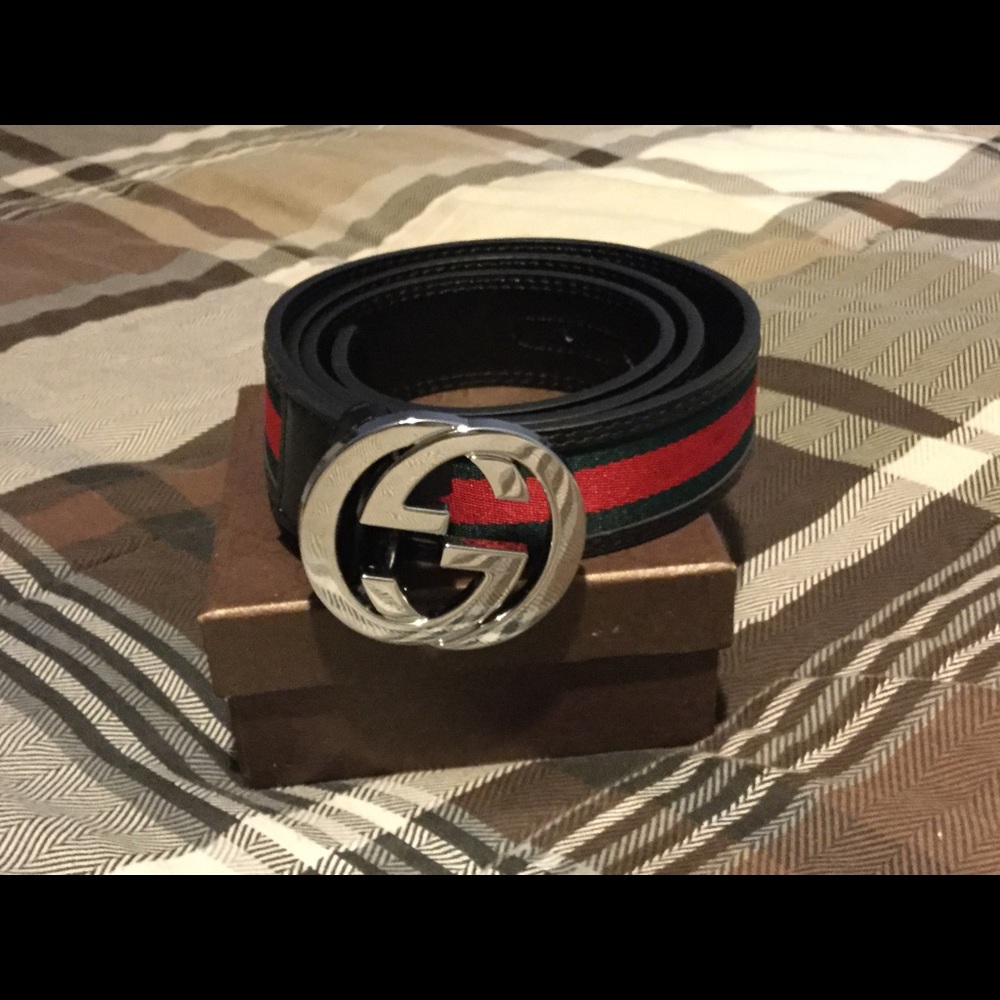 Leather Gucci Belt Men's