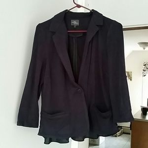 Navy blazer with ruffles!