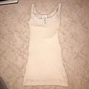Cream lace tank top